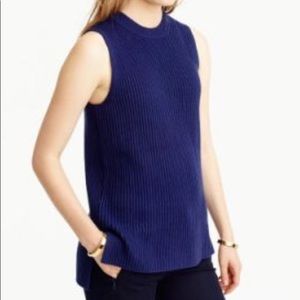 J crew navy tunic sweater
